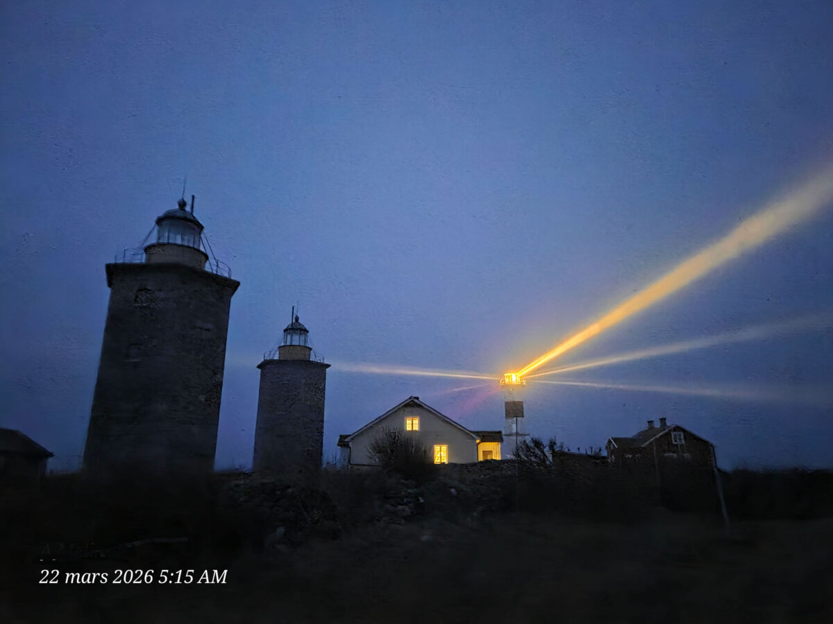 Dagbok Nidingens Fågelstation måndag 23 mars 2026